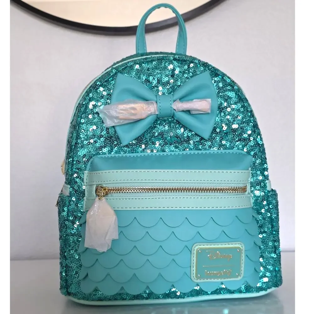 Loungefly Disney The Little Mermaid Sequin Collection Mini Backpack NWT - Picture 4 of 8
